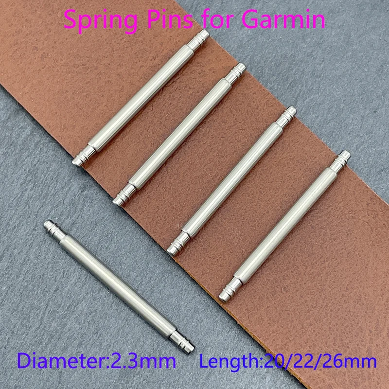 Dia 2.3mm Spring Bars for Garmin Watch Strap Connector Spring Pins 20mm 22mm 26mm Spring Bar For Garmin Watch Band Replace