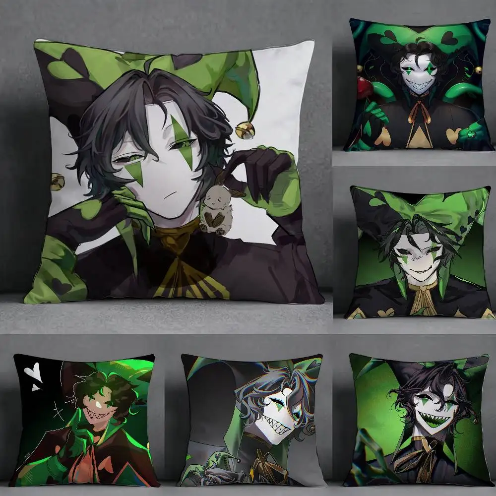 Harlequin F-Freak C-Circus Game Pillow Case Square Double-Sided Sofa Cushion Cover Bedroom Bedside Pillow