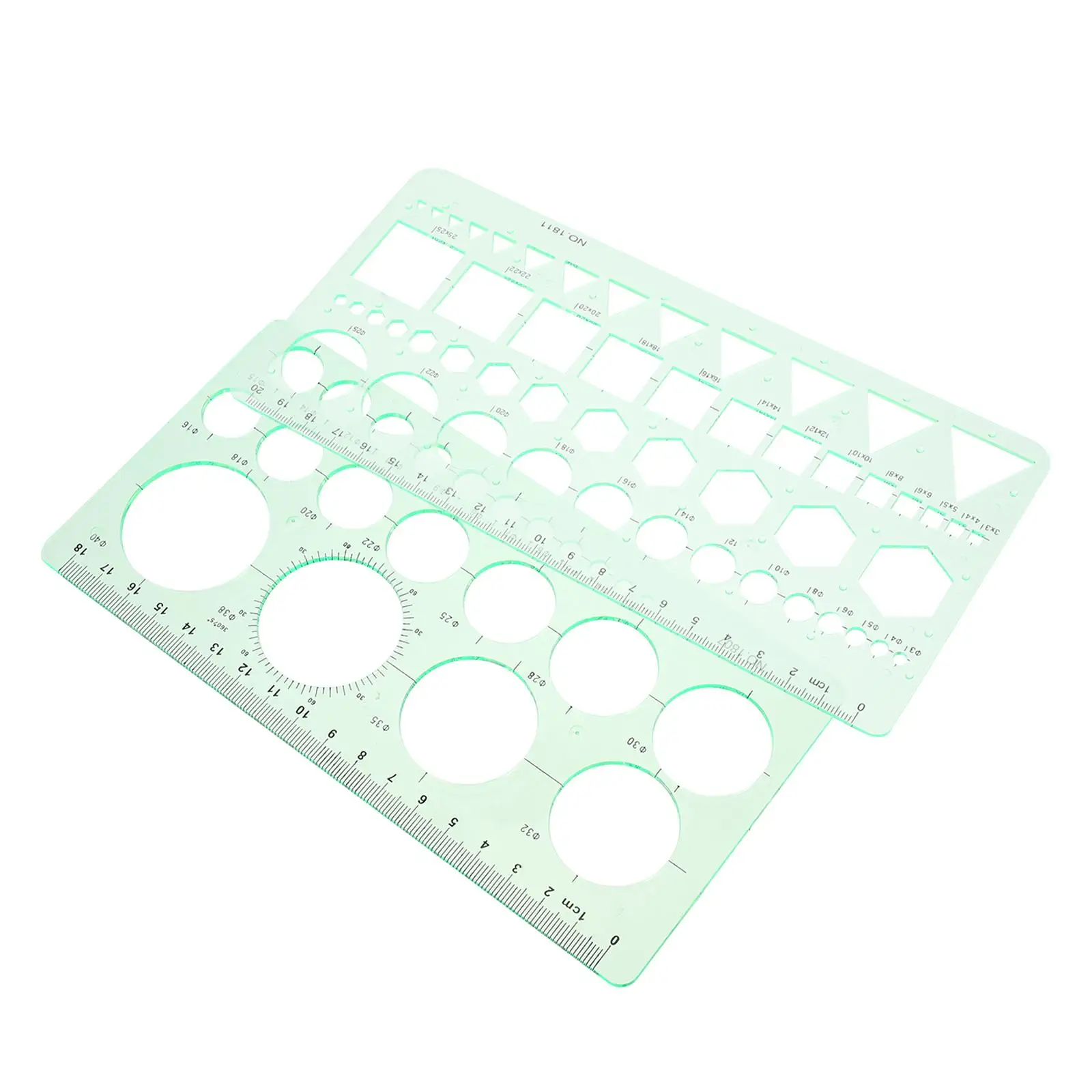 

Circle Transparent Drawing Template Drafting Stencils Geometric Measuring Ruler