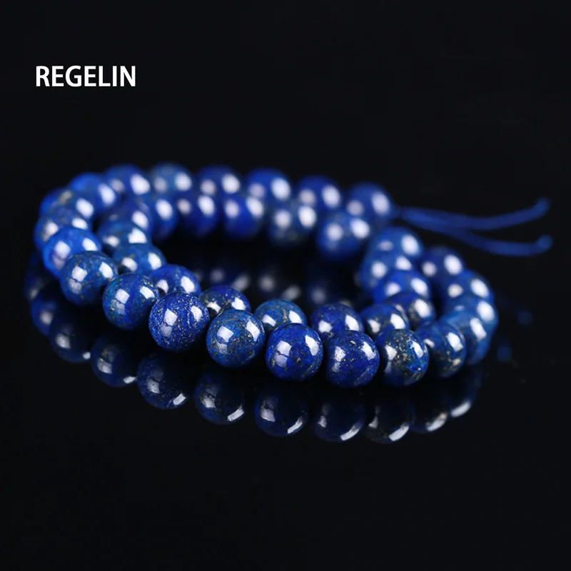 REGELIN Natural Stone Lapis Lazuli Never lose Color Round Beads 15