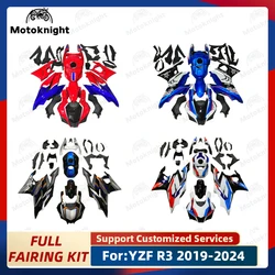 Motorcycle Fairing Kit Fit For Yamaha YZF R3 R25 2019 2020 2021 2022 2023 2024 YZF-R3 Full Set Fairings Painted Bodywork 4 Gifts