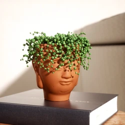 ニコール仏頭植栽用シリコン金型セメントコンクリート植木鉢金型DIY手作り多肉植物プランター型