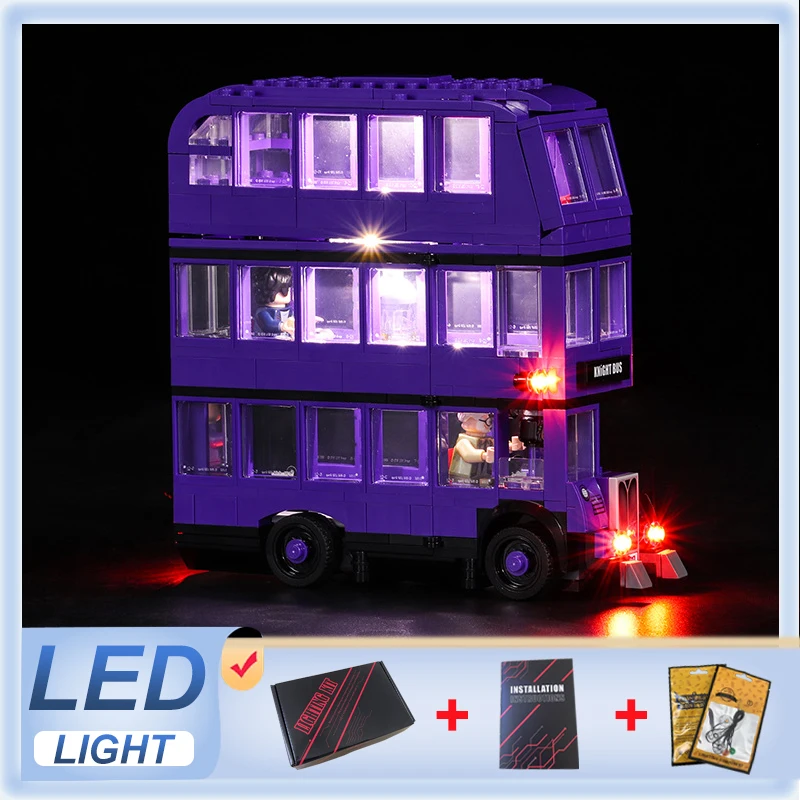 Zestaw oświetlenia LED DIY do autobusu rycerskiego LEGO 75957 (tylko światło LED, bez modelu klocków)