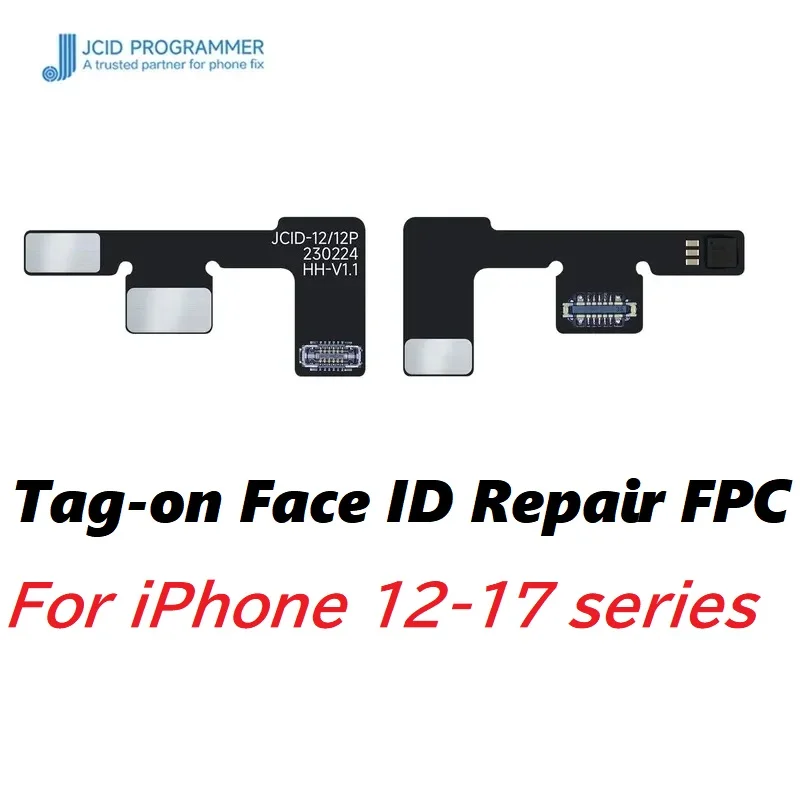 JCID Tag on Face ID Repair FPC Flex Cable, No Soldering Non-removal Dot Matrix Dot Projector Repair Parts For iPhone13-17 Series