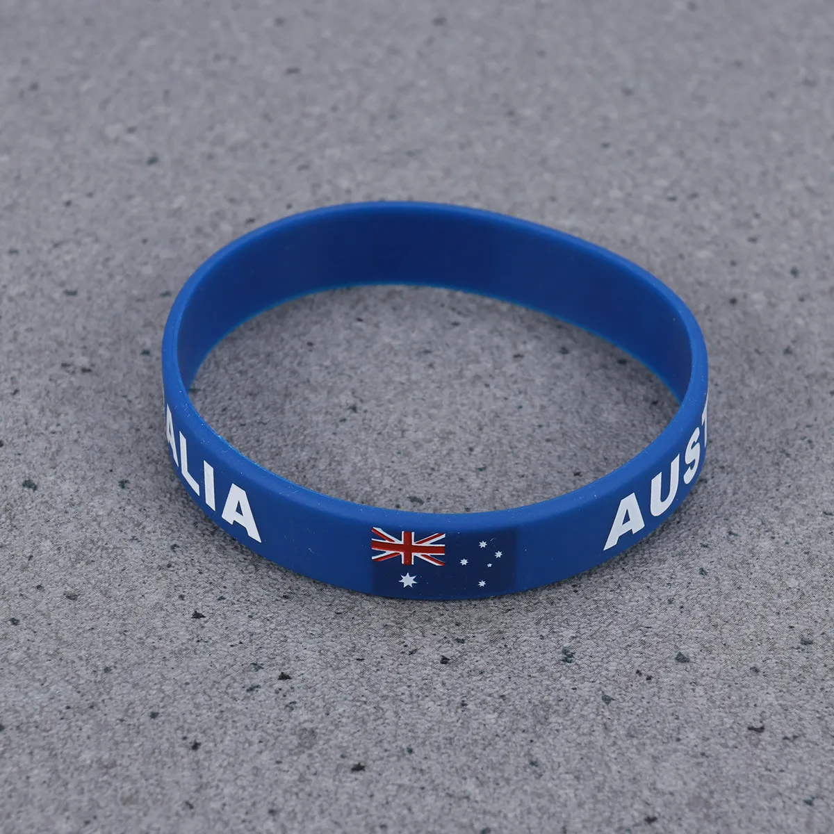5Pcs Silicone Wristbands Country Flag Printed Sports Bracelet Hand Ring for Football Match Australia