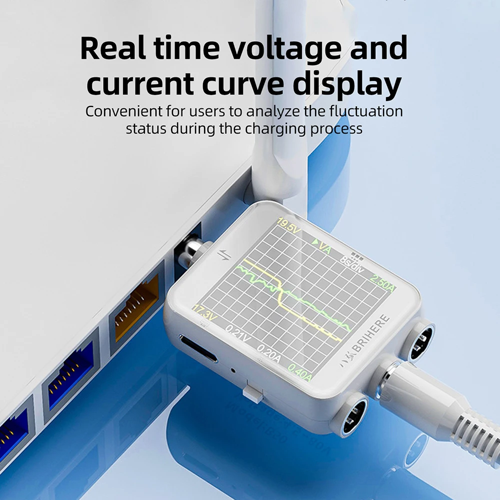 B50 DC 4.5-80V Digital Power Meter 0-6A 600W Voltage Current Tester 3 Ports DC5.5 5517/5521/5525 Gravity Sensor Curve Analyzer view 5