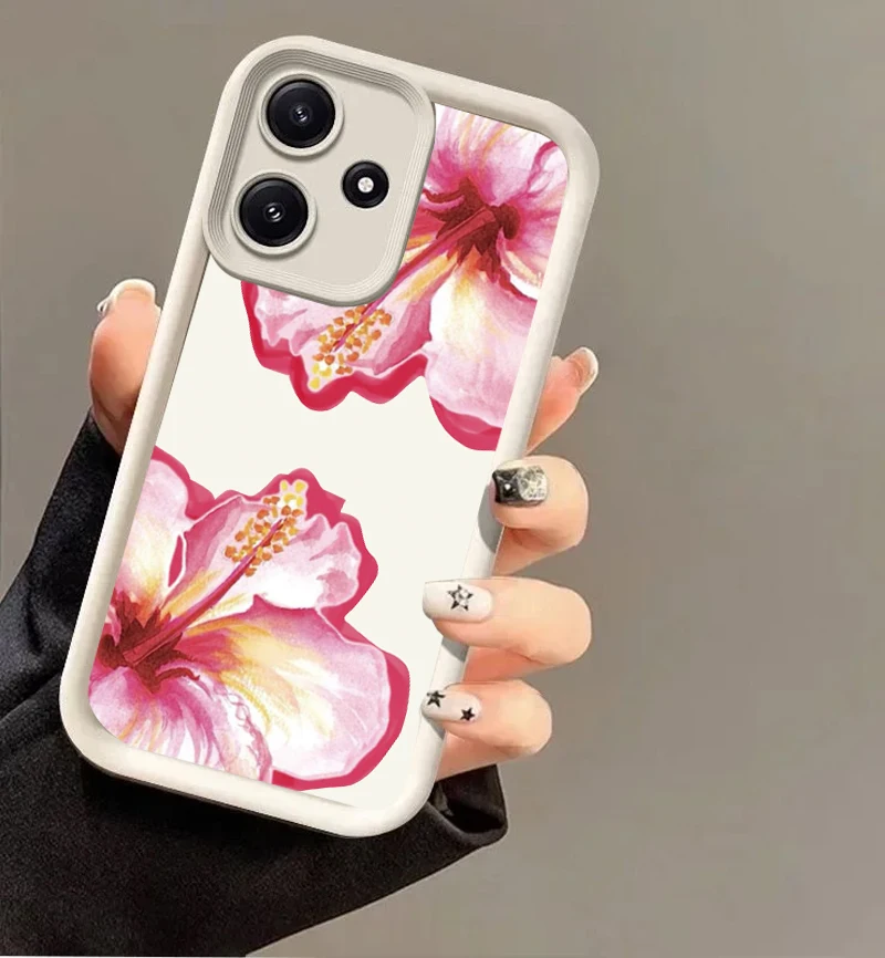 Funda mate anticaída de alta calidad con flores rosas para Motorola Moto G04 G14 E13 G34 G10 G20 G30 G22 4G G24/G24 Power G