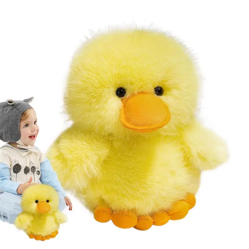 Canard en Peluche Jaune Doux et Mignon pour Décoration de Chambre d'Enfant, Oreiller, Câlin, 9.84 Pouces