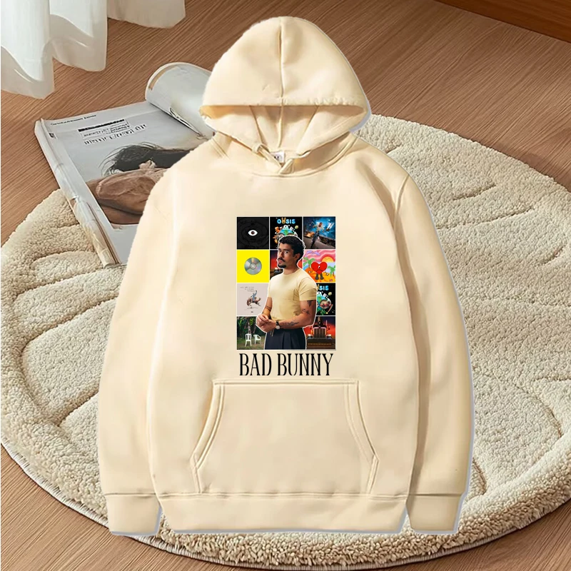 Bad bunny Albums Classic graphic hoodie 2025 men women fashion vintage Long sleeve Sweatshirt with print oversized hoodie unisex