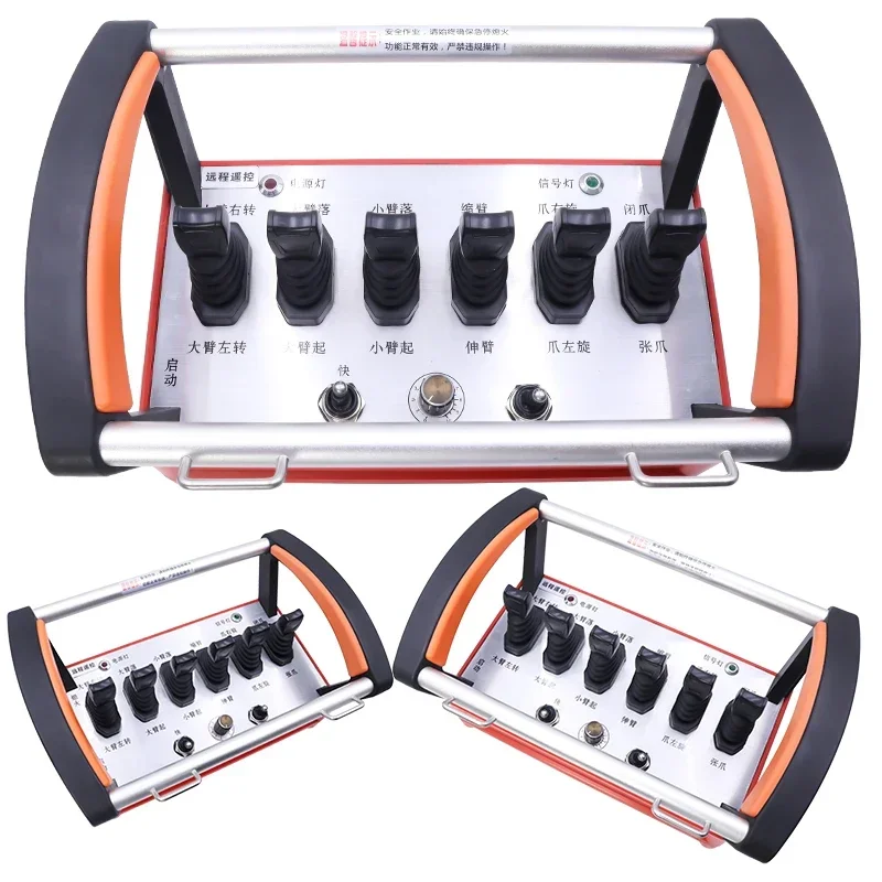 

In stock Hot Selling Industrial Concrete Pump Wireless 6 Joystick Hydraulic Smart Radio Remote Controller With Cable Remote Cont