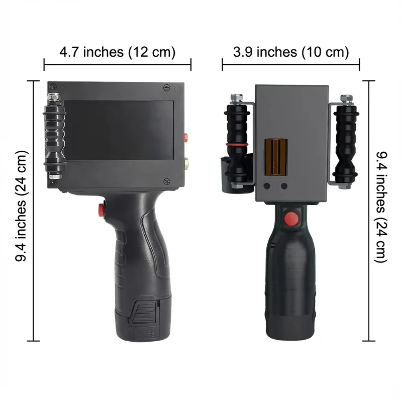 Custom Logo Handheld Inkjet Coder 25.4mm USB Portable Printer for Logo Barcode Expiry Date QR Code Printing on Plastic Metal