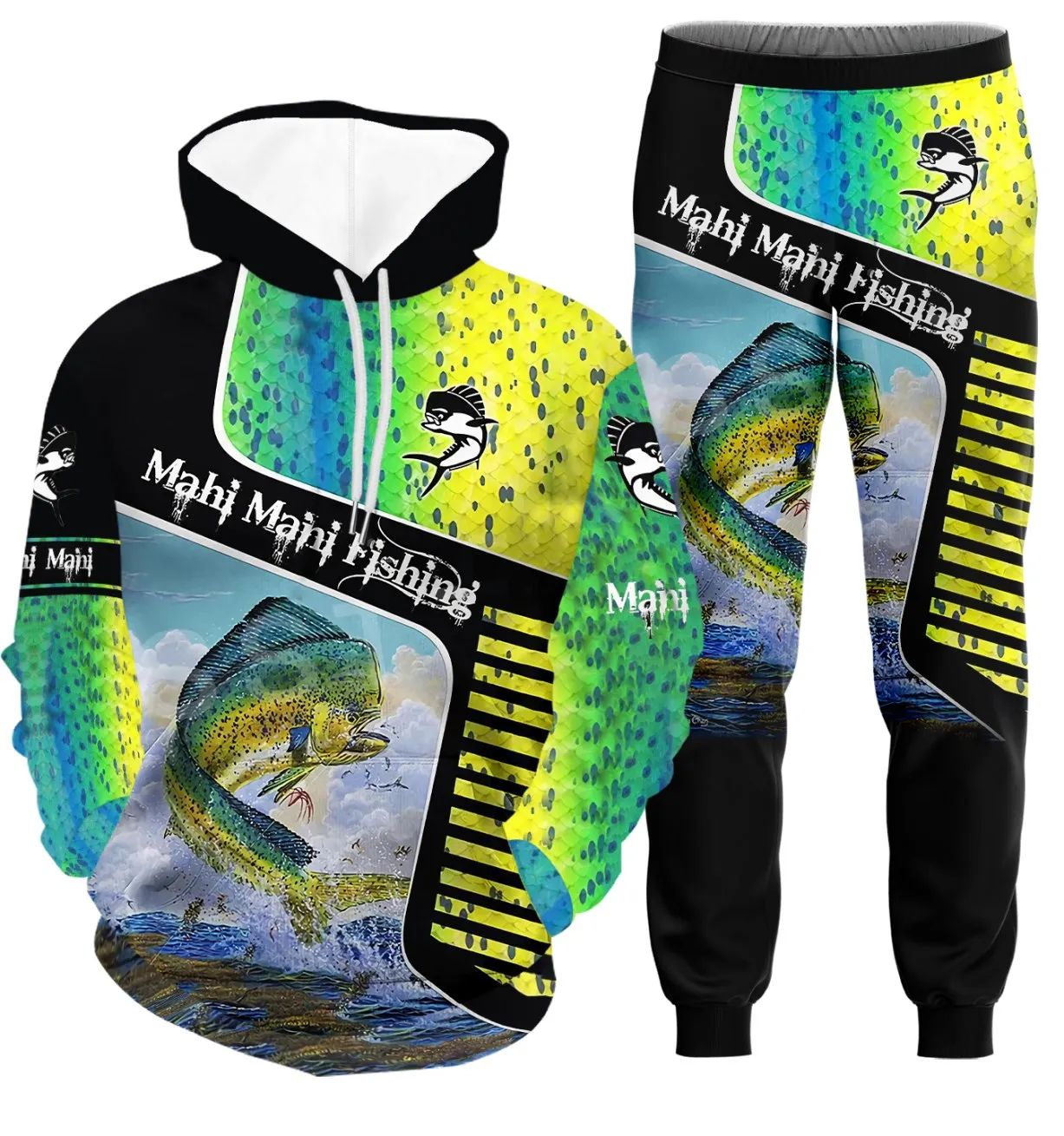 

Мужской комплект с капюшоном Love Trout Fishing, пуловер с 3D принтом, комплект с капюшоном в стиле Харадзюку, повседневная куртка, толстовка, спортивный костюм для бега