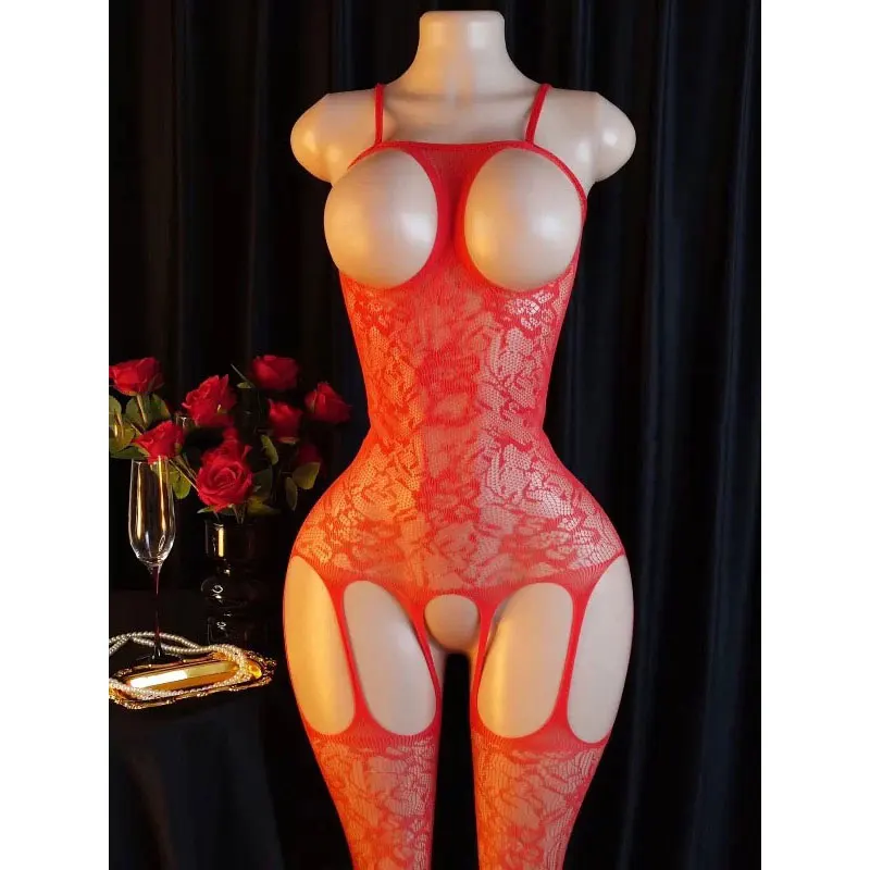 For Adult Sex Crotchless Set 18 Porn Mesh Lingerie Full Open Bra Sexy Clothes Women lingerie Hot Bodystockings New Erotic Tights image 6