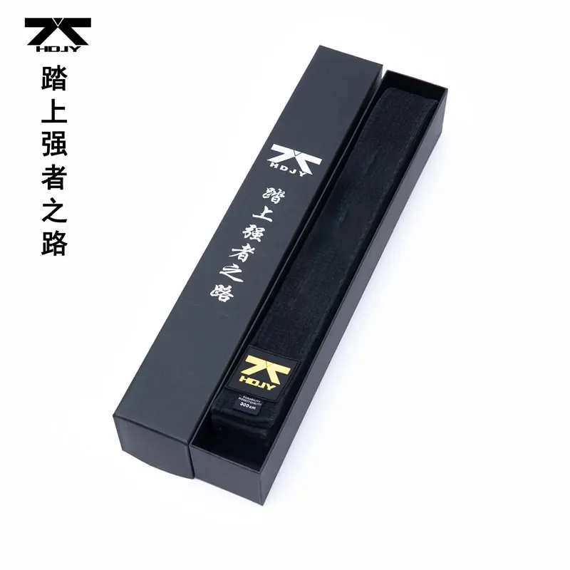 Firmway Taekwondo Black Belt Embroidery Width 5CM Polyester Cotton Martial Arts Coach Belt Master Customized Name English  Korea