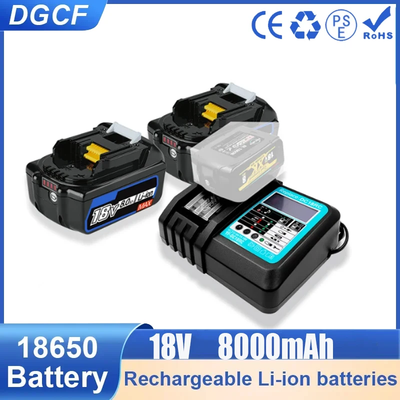 BL1860 8AH For Makita 18V Battery Power Tools Li-ion Replacement LXT BL1850 BL1840 for 18 V Screwdriver with BMS TPCELL 18V