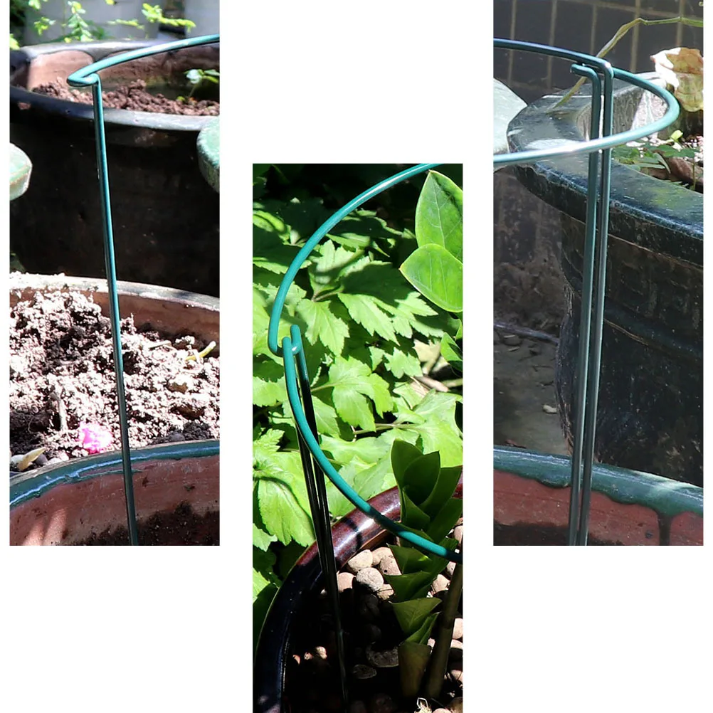 4 قطعة إطار دعم النبات نصف دائري دائم حديقة تعريشة بوعاء زهرة تسلق قفص النبات دعم لزنبق الطماطم Clematis