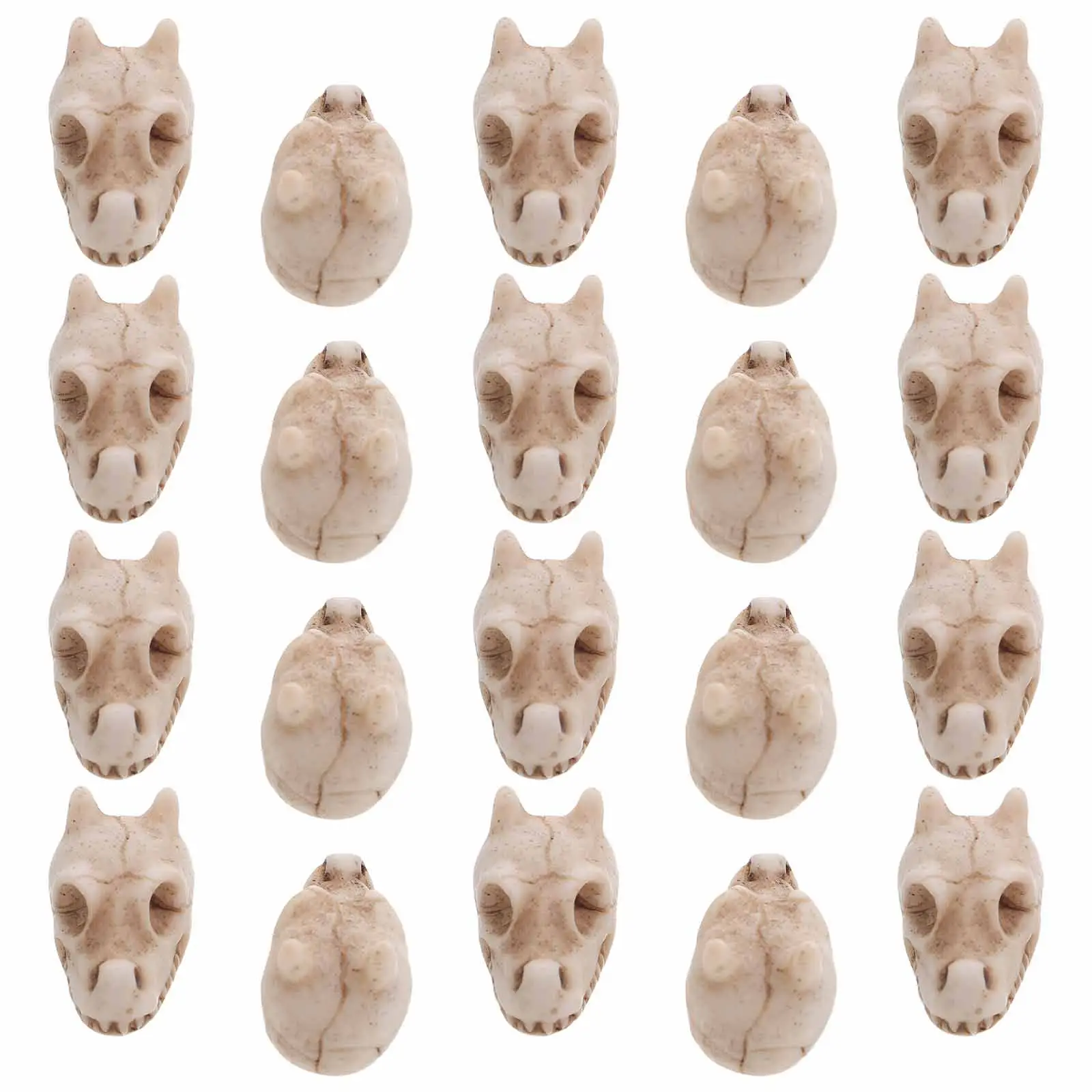 20Pcs Mini Dragon Skull Resin Outdoor Garden Decor Weather Resistant Aquarium Terrarium Lawn Ornament Skull for Reptile Tank