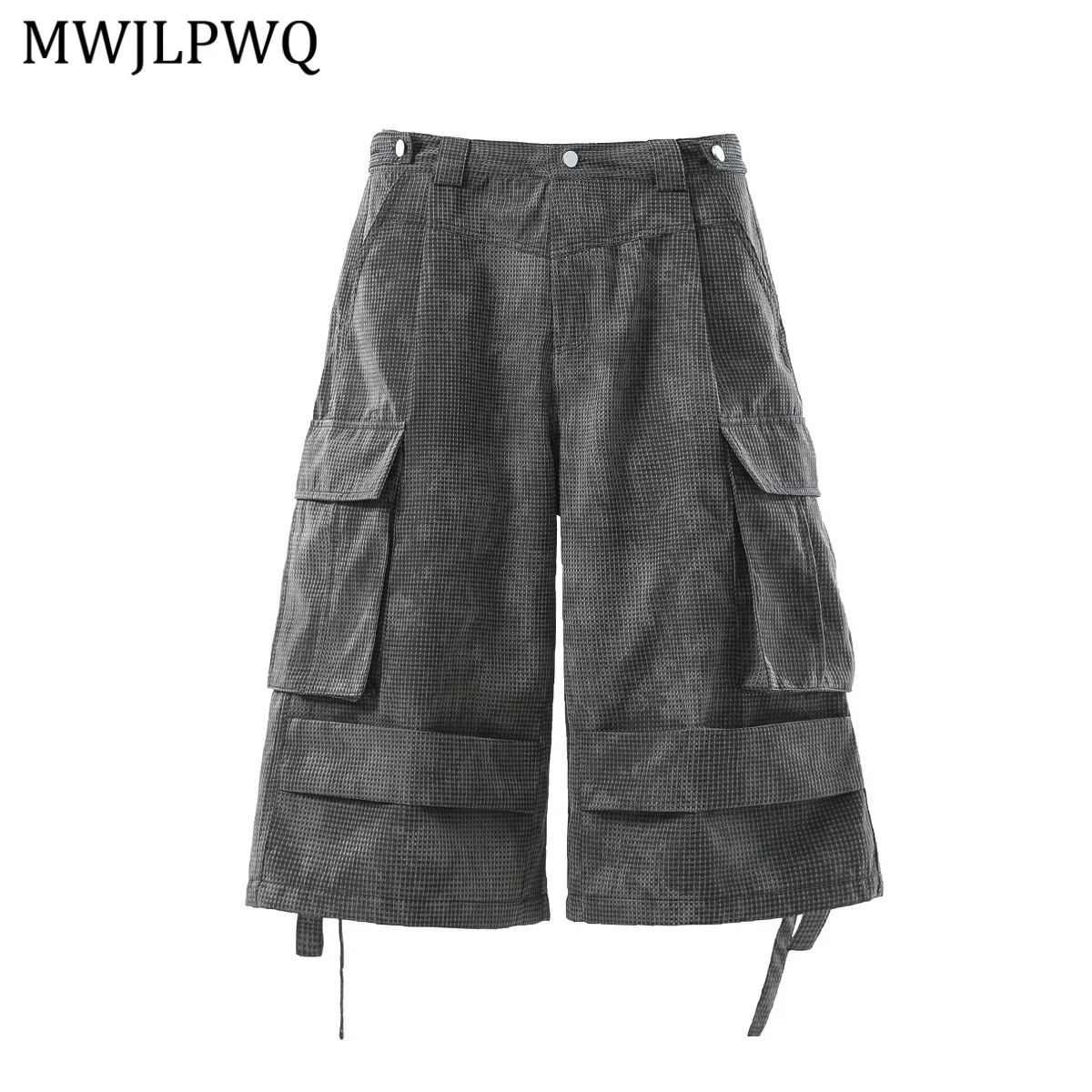 

MWJLPWQ летние высококачественные мужские шорты-карго с текстурой, модные мужские повседневные прямые брюки в американском стиле с семью штанами, 2025 Tide 20935