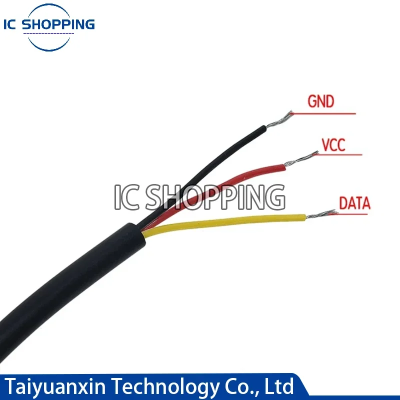 DS18B20 Stainless Steel Package 1Meter 2meters 3meters 5meters Waterproof 18b20 Cable Probe Temperature Sensor