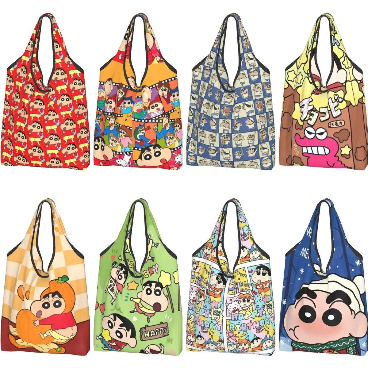 Cartoon Crayon Shin-Chan Shopper Bag Shoulder Bag Female College Cloth Tote Bag Aesthetic Print Handbags