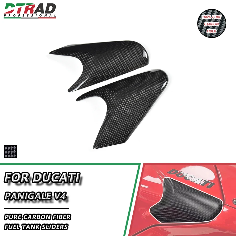 Fuel Tank Sliders For DUCATI Panigale V4 S 1100 SP Corse R 1000 Superleggera 2022-2024 Carbon Fiber Tank Side Panels Motorcycle