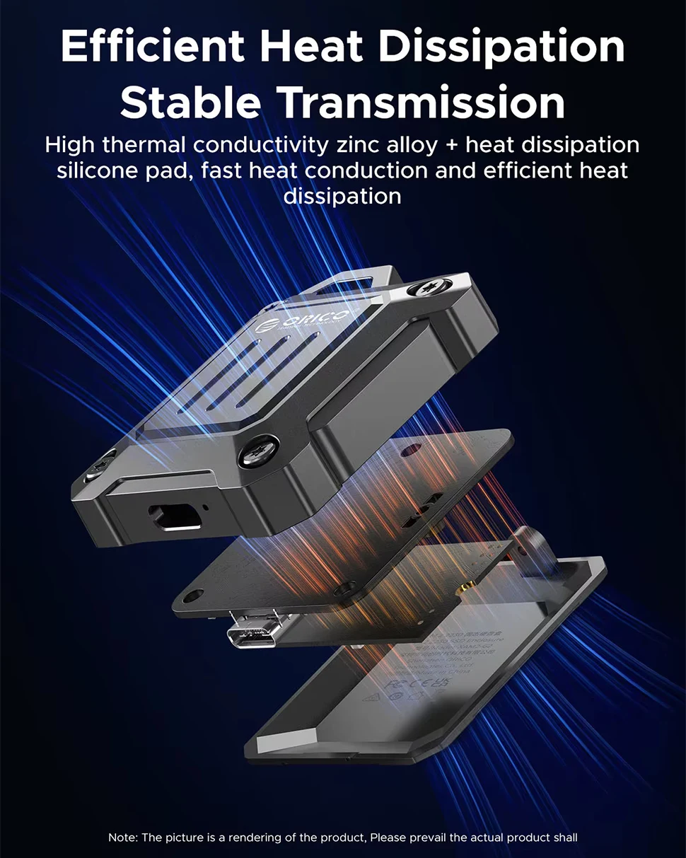 ORICO Portable M.2 2230 NVMe SSD Case 10Gbps External Hard Disk Enclosure USB C 3.2 Gen 2 M2 Housing Storage Box for PC Laptop