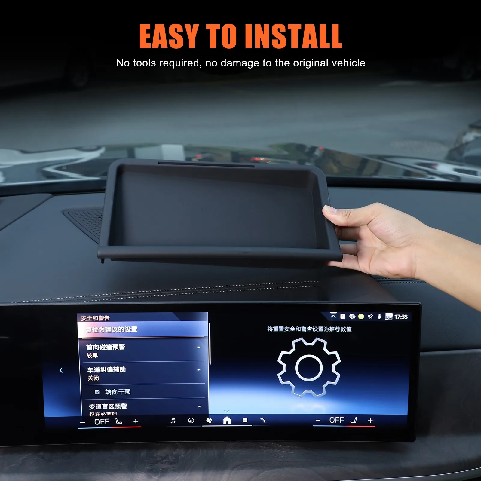 

1PCS Center Dashboard Navigation Back Storage Box Organizer Tray Accessories For 2023 2024 2025 BMW X5 G05/X6 G06/X7 G07