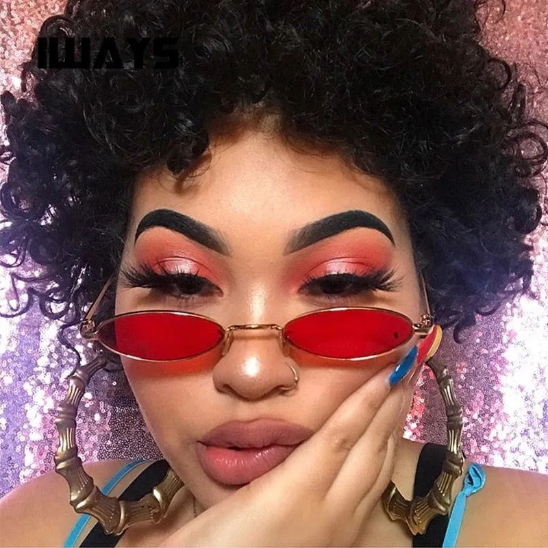 Fashion Woman Sunglasses Famous Oval Sun Glasses Female Luxury Brand Metal Round Rays Frames Black Small Cheap Eyewear Oculos