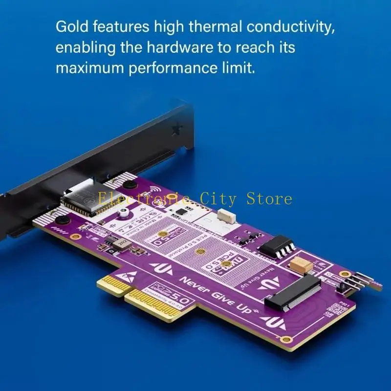 PCIe5.0 4X M.2 NVMe Converter Aluminum Remote PC Fast Data Transfer HU8D