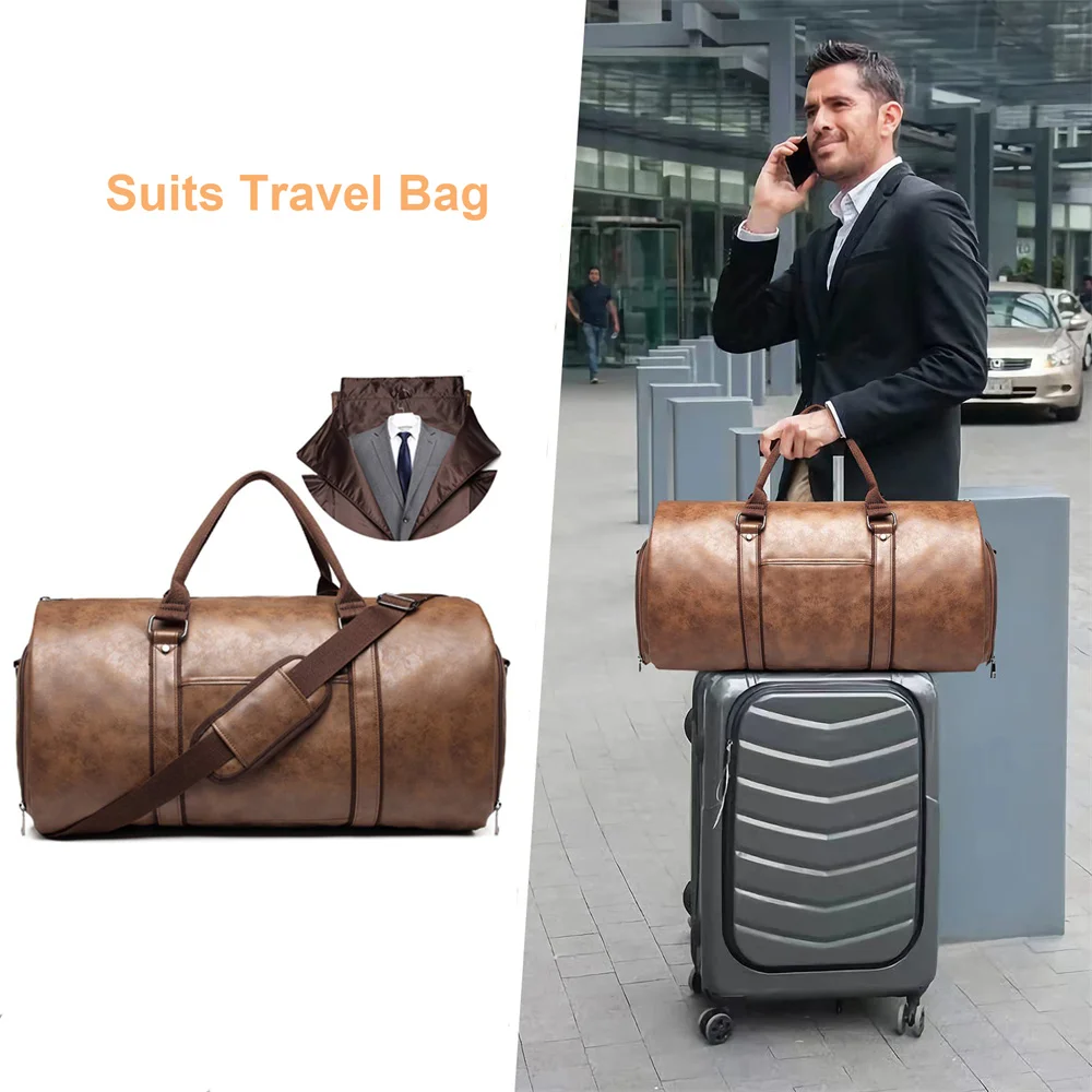

New Men's Suits Travel Bag Business Flight Luggage Travel Bag With Shoe Pouch for Men Business Trip Folding Bags sac de sport