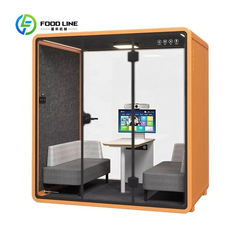 Customized Indoor Reading Space Sound Insulation Office Pod Soundproof Conference Office Soundproof Booth With Table and Sofa