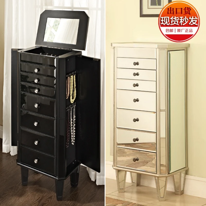 

Mirror 7-Drawer Cabinet Modern Minimalist Jewelry Cabinet Multi-Functional Storage Cabinet Dressing Table