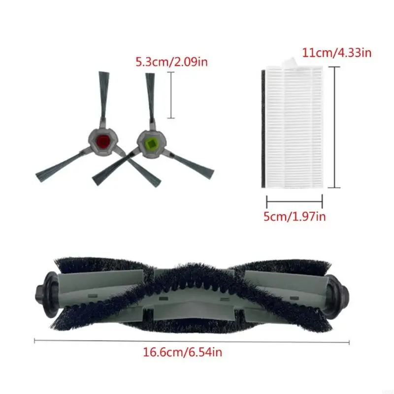 U0de stofzuiger filter vegen robot zijborstels vegen robotvervangingspart hoofdborstel voor P20 Model Sweeper