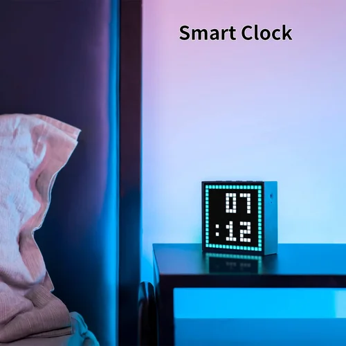 Imagen 2 del producto Divoom Timebox Evo Altavoces bluetooth inalámbricos con Reloj Alarma Pantalla LED programable para creación de Pixel Art Regalo único
