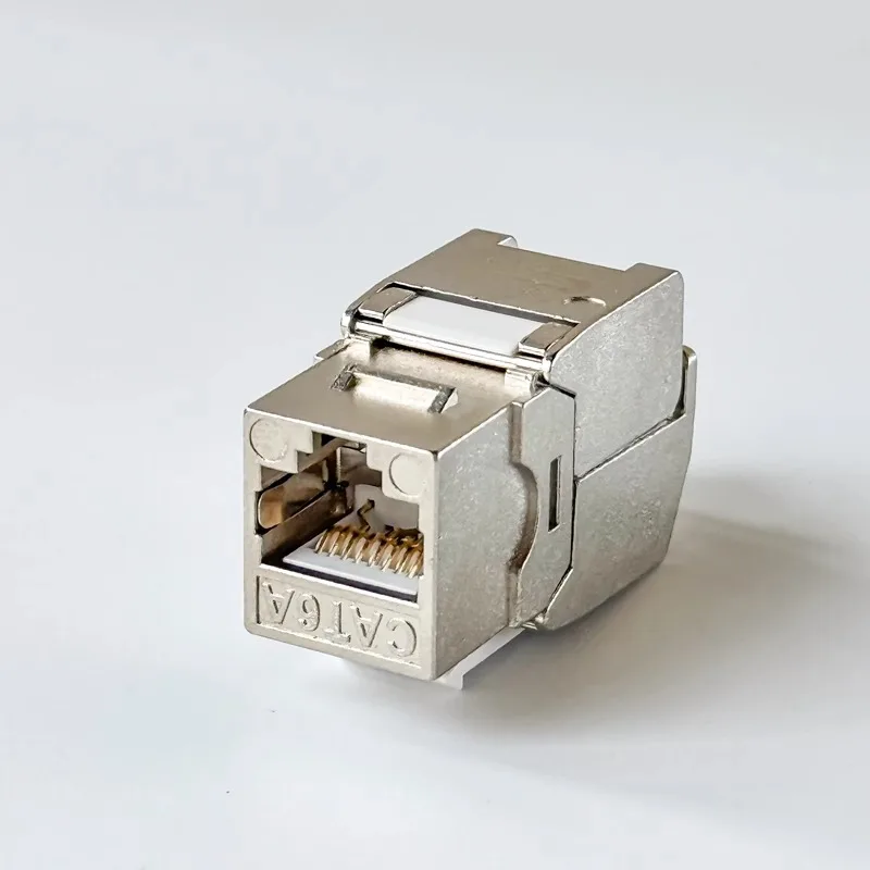 Linkwylan RJ45 Cat6a Keystone Jack STP Gereedschapsvrije afgeschermde koppeling 180 graden type Tolloze zinklegering Module Adapterkoppeling