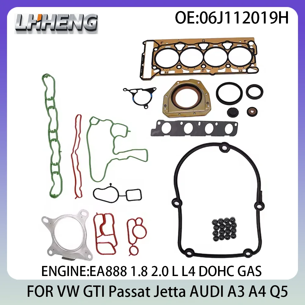 

Engine Cylinder Head Gasket Oil Seal Repair Kit For VW GTI Passat Jetta AUDI A3 A4 Q5 1.8 2.0 L L4 DOHC GAS Turbocharged 07-16