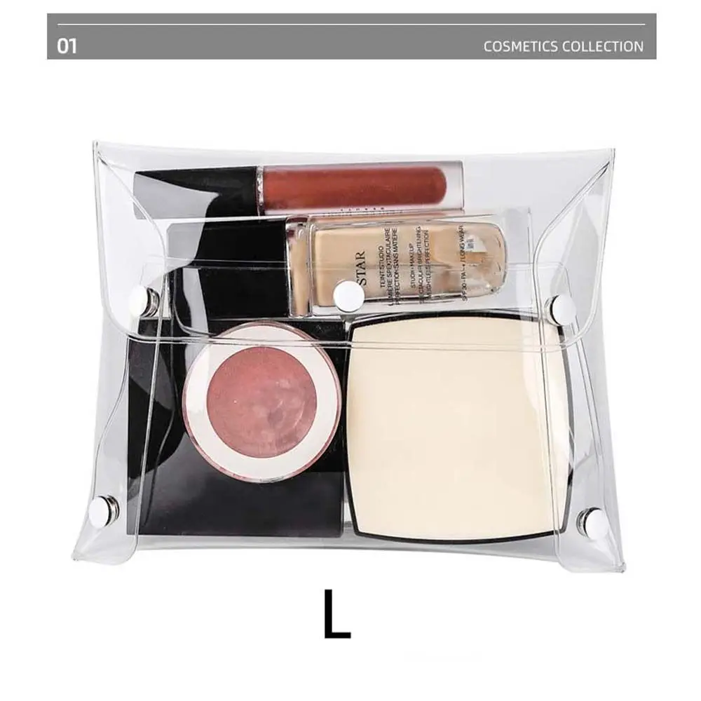 Estuche organizador de viaje bolsa de almacenamiento de joyería bolsas de maquillaje de PVC bolsa de cosméticos transparente bolsa de aseo estuches de cosméticos