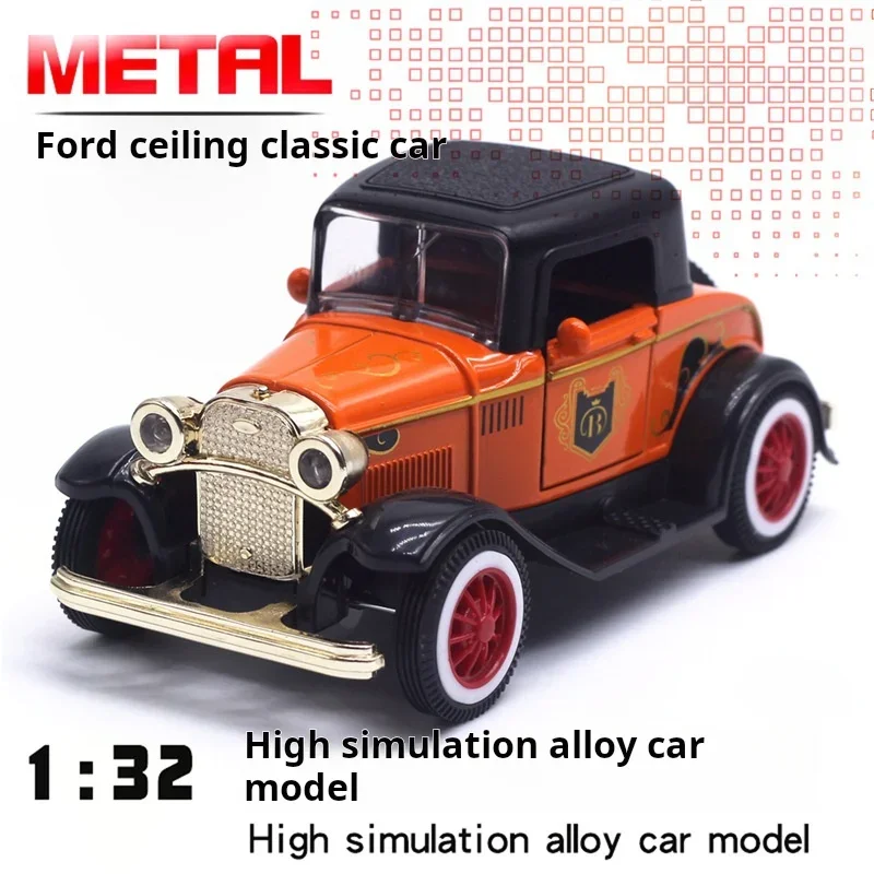 Alloy Car Model Classic Car Children\'s Toy Back Door Power Car Cake Baking Decorative Car Decoration Die Cast Toy