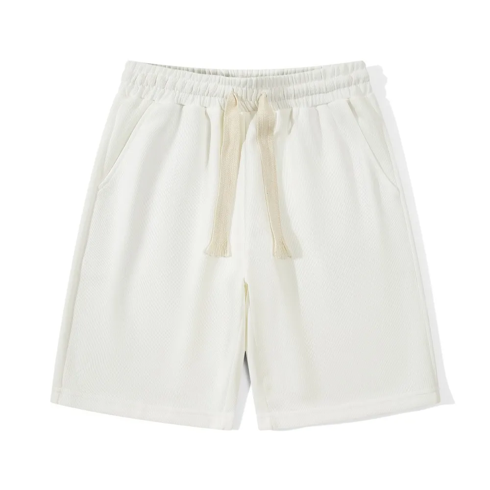 Spring / Summer 100% Cotton Solid Shorts Men High Quality Casual Business Social Elastic Waist Men Shorts 4 Colors Beach Shorts