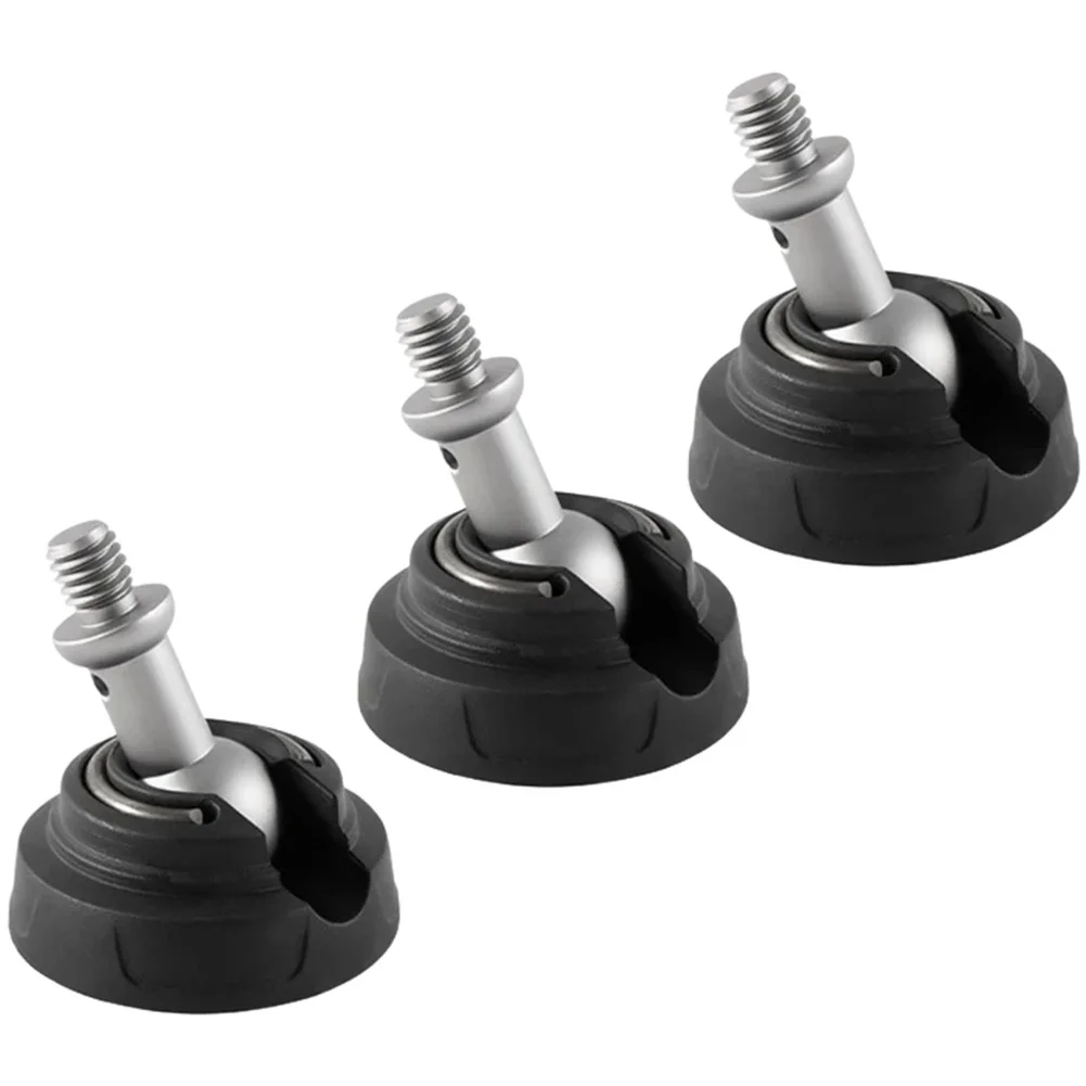 Rubber and Metal Foot Pad for Astronomical Telescope Tripods Featuring 3/8 Inch Thread and Slip Textured Base Rubber