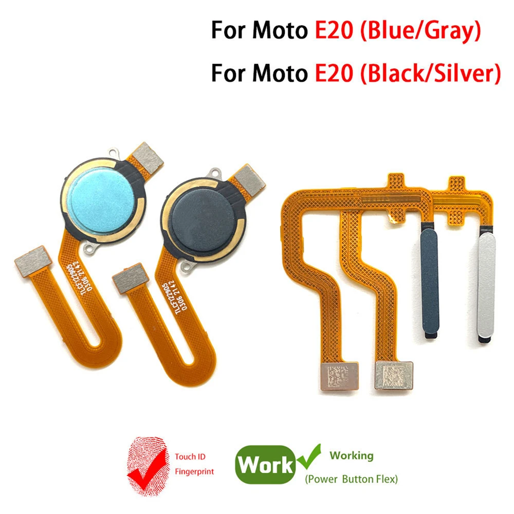 Cable de cinta flexible para Motorola E7, Sensor de huella dactilar, tecla de inicio de retorno, botón de menú