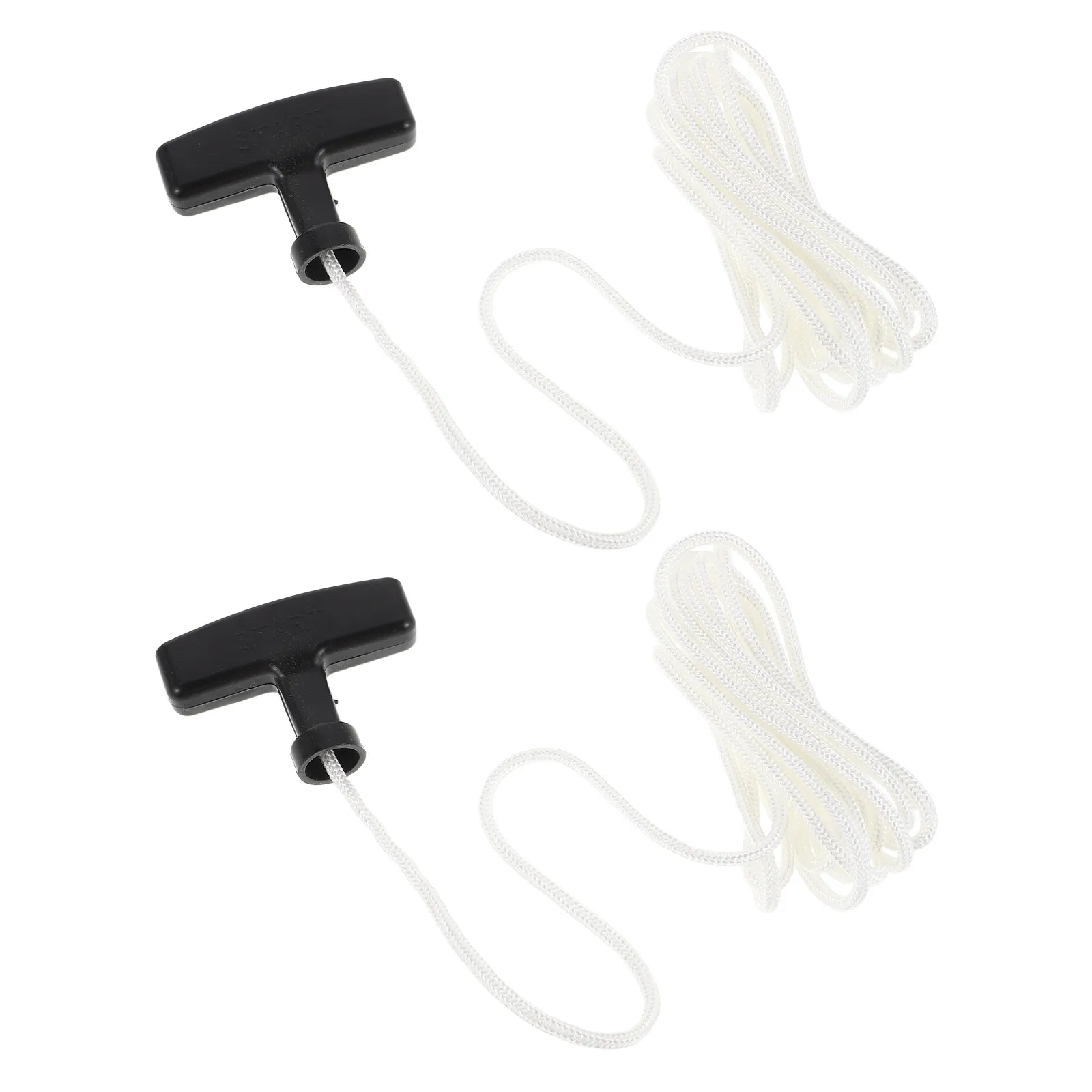 

2 шт. Ручка для запуска газонокосилки, эргономичная рукоятка, запасной шнур для стартера, аксессуары для садового оборудования