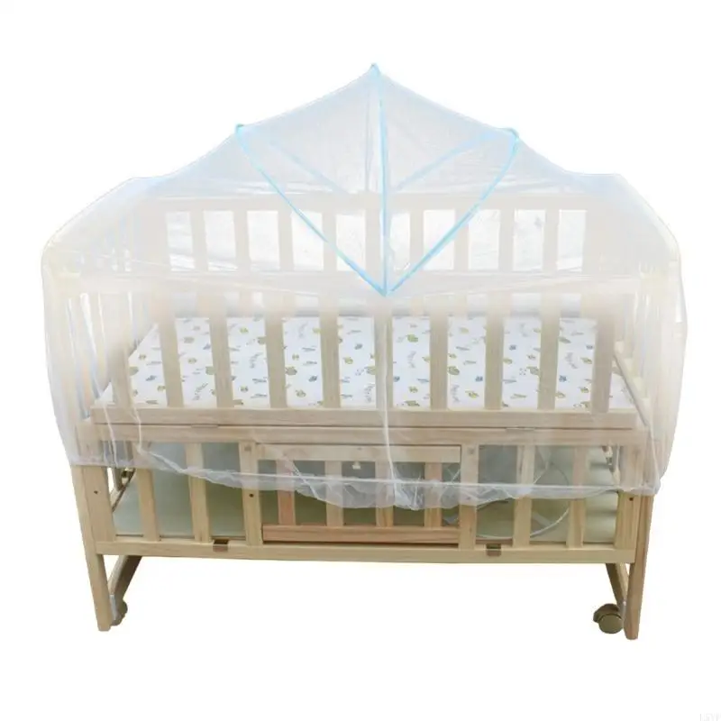 خيمة دعم سرير الرضع المحمولة L5YF، مناسبة للسفر وسهلة الاستخدام، شبكة سرير أطفال شبكية من القطن، شبكة سرير ناعمة ومريحة