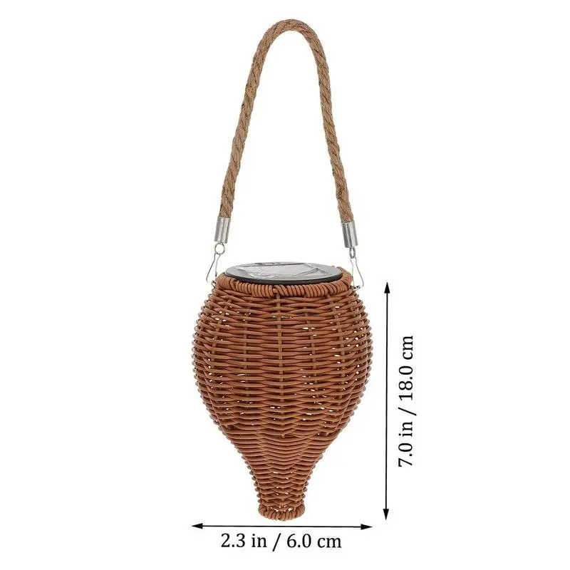 Solar Rattan Lampe Tragbare Rasen Projektion Rattan Gewebte Lampe Handgemachte Camping Landschaft Multifunktionale Rost-beständig Tisch