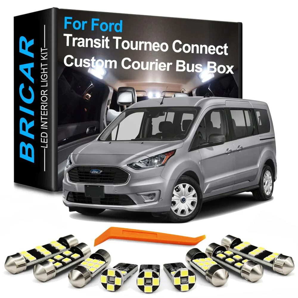 Brlcar Canbus Vehicle Indoor Lamp For Ford Transit Tourneo Connect Custom Courier Bus Box 1991-2021 Interior LED Bulb Light Kit