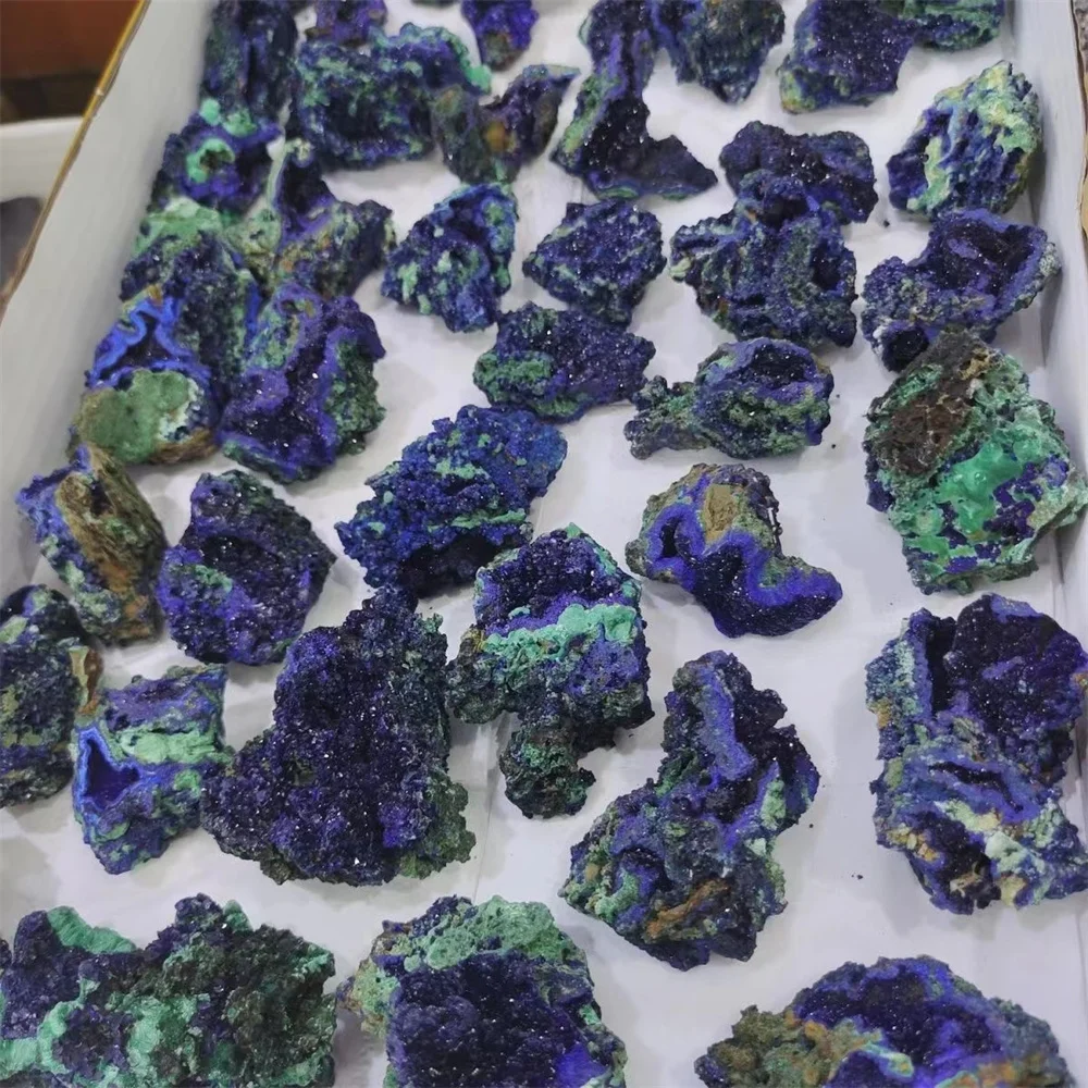 Natural Azurite Malachite Cluster Mineral Specimen 4