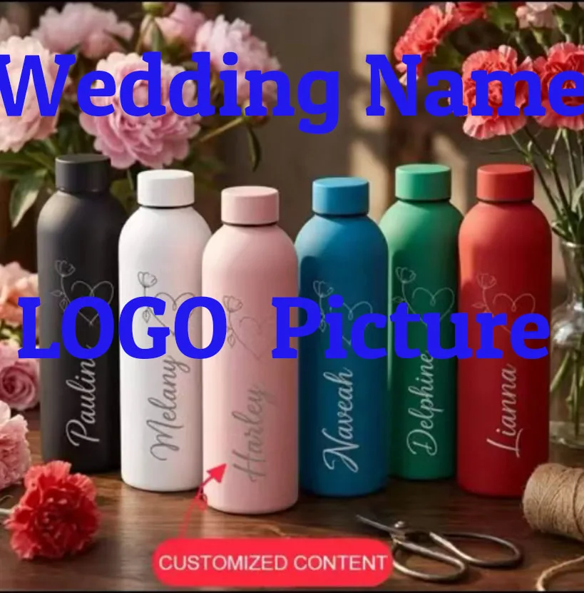Free Font back LOGO thermos Cup Portable Small Mouth Water Cup Travel Outdoor Sports Water Bottle Vacuum Flask Gym Kettle - view 2