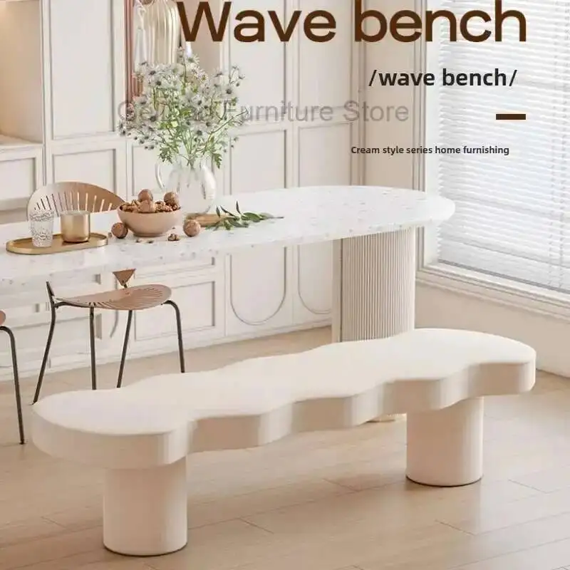 

Clothing Store, Lounge, Style Cloakroom, Long Cream Long Bench, Sofa Stool, Bed End Stool, Bedroom Velvet, Shoe Changing Stool