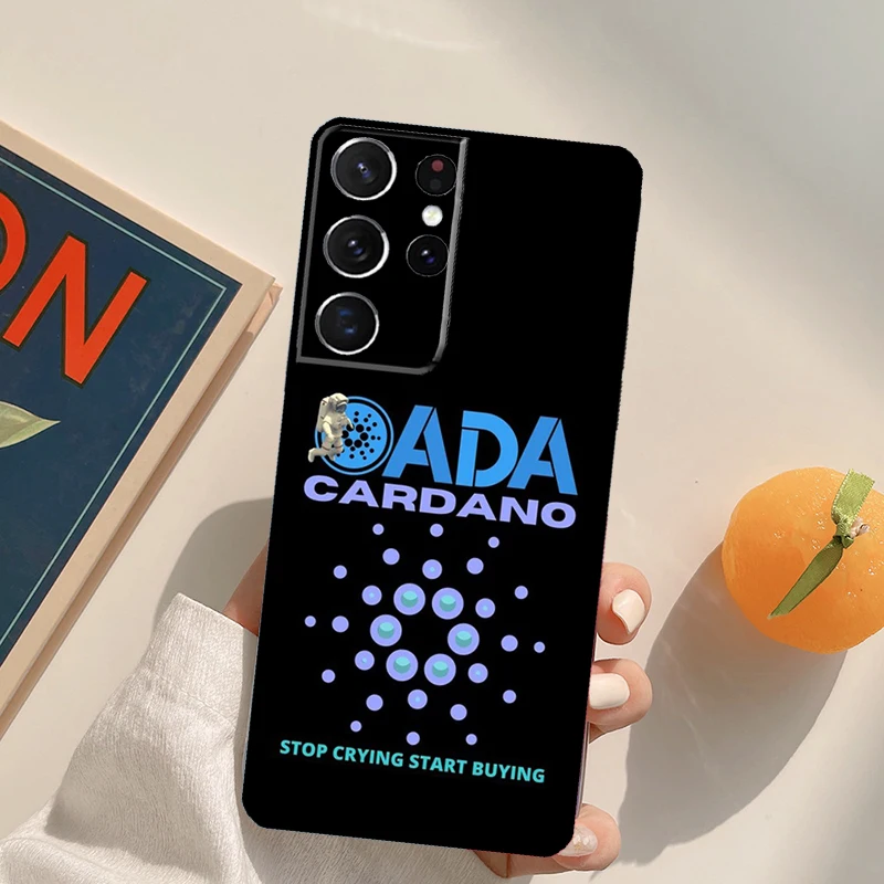 Etui na telefon Cardano Coin Ada Cryptocurrency do Samsung Galaxy S24 S25 Ultra S20 S21 S22 S23 Plus S9 S10 S24 FE Back Cover