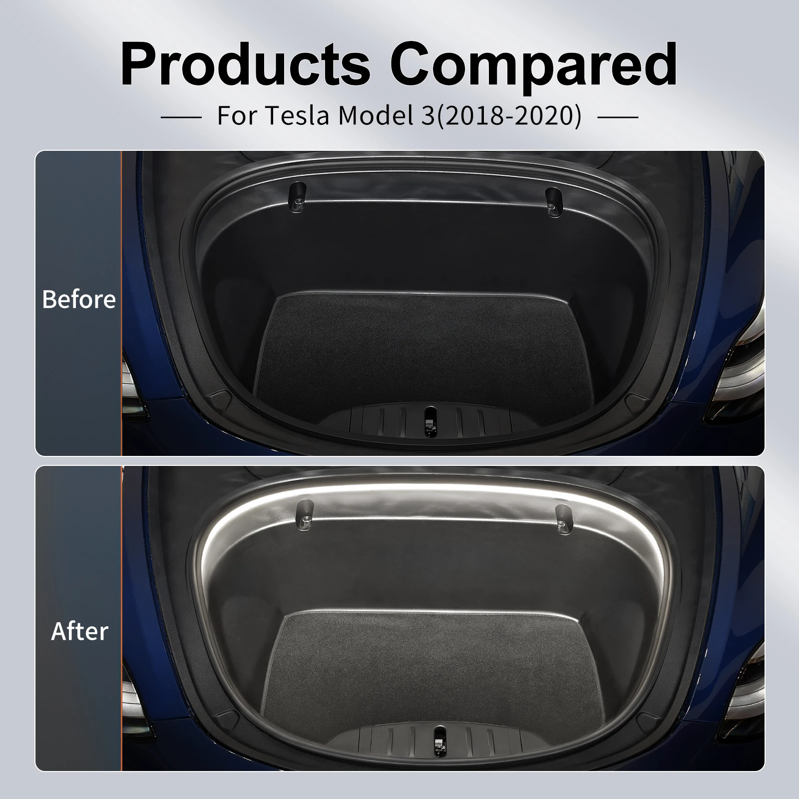 Listwa LED do bagażnika Tesla Model 3, dekoracyjne oświetlenie RGB do wnętrza, przedniej maski, zestaw DIY, łatwa instalacja, akcesoria samochodowe